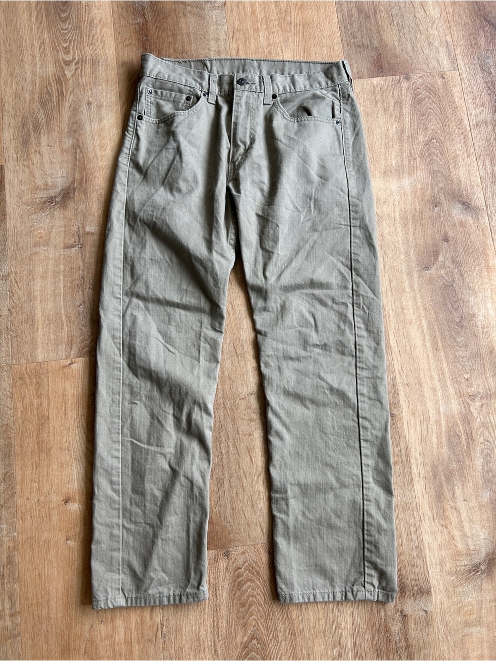 Levi’s 505 Men’s Khaki Straight Leg Denim Jeans Regular Fit Medium Wash 32x30